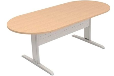 Mesa Reunião Oval - Frontal Aço 250 x 110 (RP)